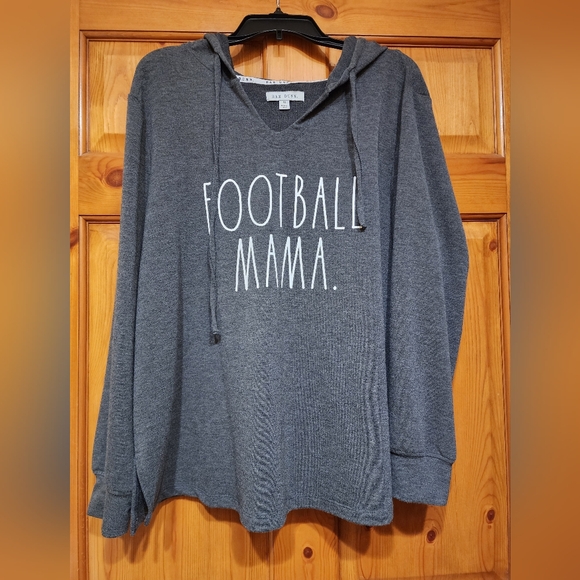 Rae Dunn Tops - Rae Dunn Football Mom Sweatshirt, 1X